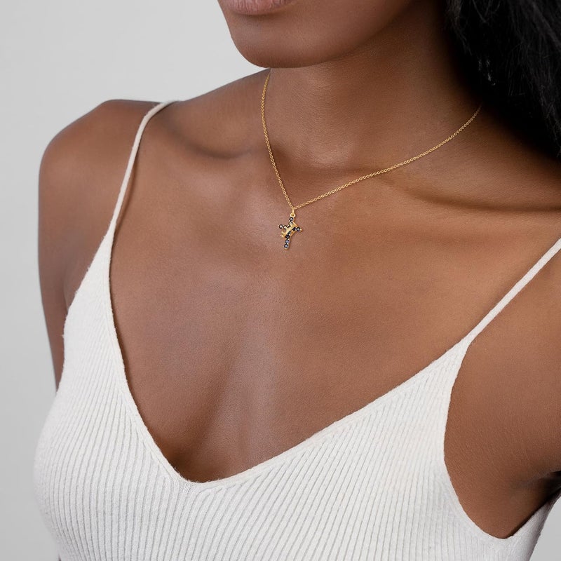 Robaice Upgraded Crown Cross Necklace for Women, 14K Gold Plated Crown Cross Pendant Necklace, Non-Tarnish Faith Jewelry for Women, Christian Religious Gifts for Her - Image 3